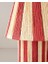 Home Colorful Striped Kağıt Ip Abajur Kırmızı - Krem 2