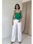 Munn Collection Yeşil Bağcıklı Brode Bluz 3