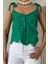Munn Collection Yeşil Bağcıklı Brode Bluz 4