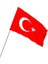 Sopalı Türk Bayrağı 50X75 cm Bez ( Kumaş Malzemeden Üretilmiştir ) 2
