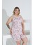 Angelique Bambu Kumaş Kolsuz V Yaka Kadın Şort Takım 22065 4