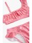 Fırfırlı Parlak Baskılı Tek Omuz Ince Askılı Bikini Takımı 3