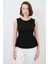Örme Peplum Bluz Siyah 11545088000 4