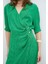 Büzgülü Kısa Kol Elbise Yesil 124L9481000 3