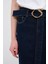 Kemer Detaylı Denim Etek 3