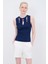 Damla Detaylı Triko Bluz Lacivert 11545172000 1