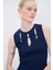 Damla Detaylı Triko Bluz Lacivert 11545172000 2