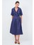 Toka Detaylı Uzun Kol Midi Boy Elbise 3