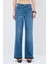 Bol Paça Taşlı Denim Pantolon 2