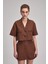 Ceplı Kısa Gömlek Kahve 13043635000 1