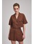 Ceplı Kısa Gömlek Kahve 13043635000 4