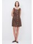 Keten Elbise Kahve 124L9508000 4