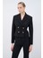 Kruvaze Gabardin Ceket Siyah 11945135000 1