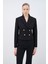 Kruvaze Gabardin Ceket Siyah 11945135000 4
