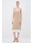 V Yaka Triko Elbise Camel 12445176000 1