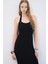 Halter Yaka Triko Elbise Siyah 12445178000 2