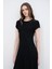 Kısa Kollu Triko Elbise Siyah 124L9363000 4