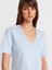31840 V Yaka Kısa Kollu T-Shirt-Açık Mavi 3