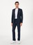 Erkek Lacivert Slim Fit Yün Ipek Karışımlı Takım Elbise 50306778-VR033 4