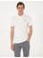 Erkek Ekru Slim Fit Örme Dokulu Polo Yaka Tişört 50309946-VR019 1