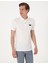 Erkek Beyaz Slim Fit Örme Dokulu Polo Yaka Tişört 50309959-VR013 3