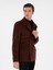 Erkek Kahverengi Slim Fit Kaşe Kaban 50293483-VR040 1