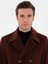 Erkek Kahverengi Slim Fit Kaşe Kaban 50293483-VR040 2
