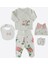 Organik Love Roses 5'li Hastane Çıkış Set Ekru 2