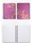 Fuşya Yaprak Spiralli Defter 12X17 4