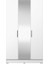 Trendline 3 Kapaklı Aynalı Gardırop - Beyaz 120X207X53 cm 2