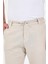Theseason Erkek Taş Pamuklu Keten Görünümlü Beli Bağcıklı Relaxed Fit Yazlık Chino Pantolon 2