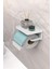 Menashop Home Yapışkanlı Kapaklı Tuvalet Kağıdı Askısı Banyo Tuvalet Kağıtlığı Aparatı Peçetelik Organizer Plastik, Mavi 1