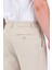 Theseason Erkek Taş Pamuklu Keten Görünümlü Beli Bağcıklı Relaxed Fit Yazlık Chino Pantolon 4