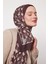 Kahve Petek Desen Love Şal 1