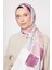 Pembe Kare Desen Twill Şal 2