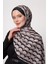 Siyah-Bej Petek Desen Love Şal 3