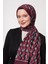K.bordo Petek Desen Love Şal 2