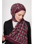 K.bordo Petek Desen Love Şal 3