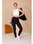 Kadın Siyah Yüksel Bel Slim Fit Tayt - 3060 1