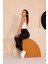 Kadın Siyah Yüksel Bel Slim Fit Tayt - 3060 5