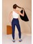 Kadın Açık Lacivert Yüksel Bel Slim Fit Tayt - 3060 8