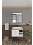 Lale Beyaz 70 cm %100 Mdf Lavabolu Banyo Dolabı + Aynalı Dolap 1