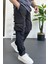 Erkek Ince Baggy Kalıp Kargo Pantolon Siyah EDW164 1