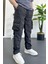 Erkek Ince Baggy Kalıp Kargo Pantolon Siyah EDW164 2