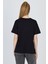 Siyah Yazı Baskılı %100 Pamuk Oversize Tişört 2150-3M 5