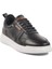 Siyah Beyaz Hakiki Deri Erkek Sneaker 3