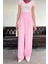 Tasarım Pileli Palazzo- Pembe 4