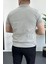 Erkek Slim Fit Düz Renk Pamuklu Soft Polo Tişört Gri EDW365 3