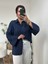 Lacivert Kimono Kol Gömlek 3
