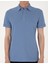 Erkek Mavi Slim Fit %100 Pamuk Kıvrılmaz Amerikan Pike Polo Yaka Basic Tişört 50306154-VR036 6